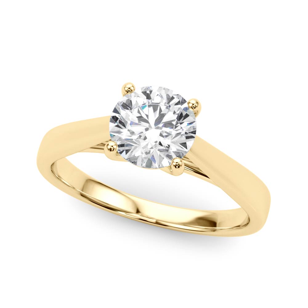 Classic Four-Prong Solitaire Diamond Engagement Ring