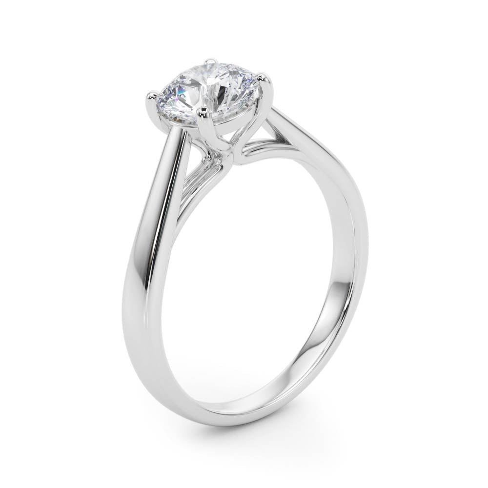 Classic Four-Prong Solitaire Diamond Engagement Ring