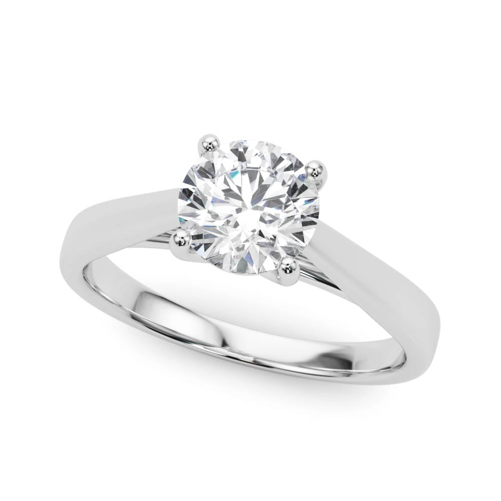 Classic Four-Prong Solitaire Diamond Engagement Ring