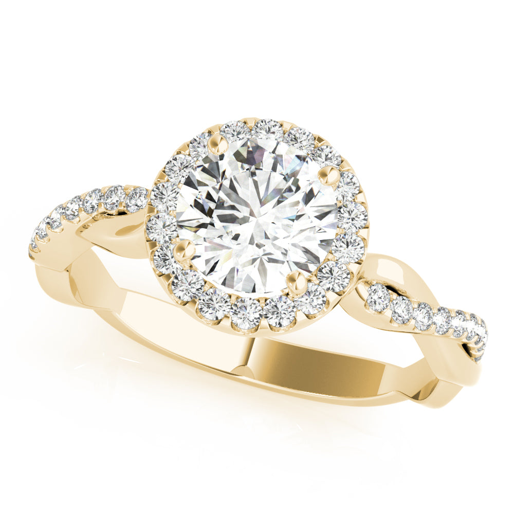 Twist Halo Diamond Engagement Ring (3/4 ct. tw.)