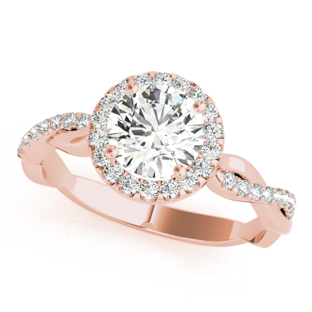Twist Halo Diamond Engagement Ring (3/4 ct. tw.)