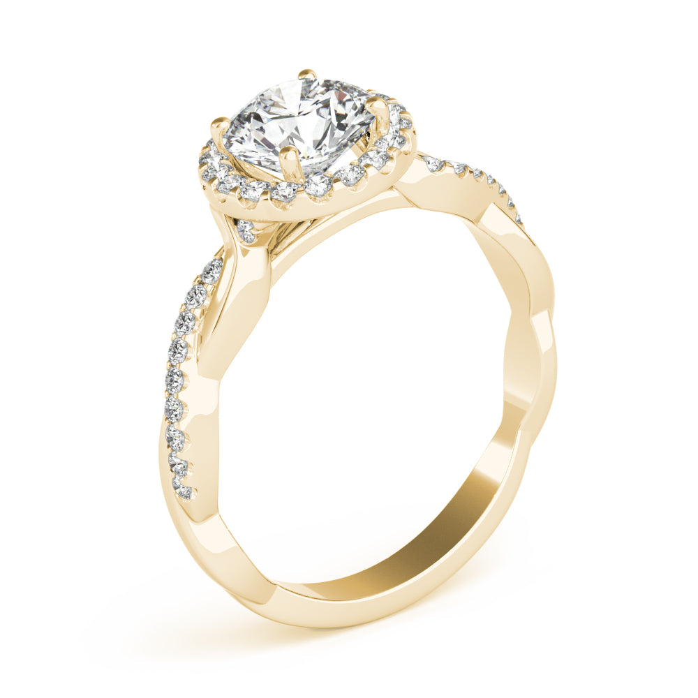Twist Halo Diamond Engagement Ring (3/4 ct. tw.)