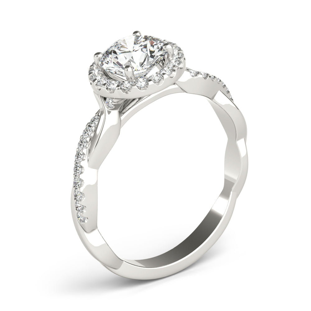 Twist Halo Diamond Engagement Ring (3/4 ct. tw.)
