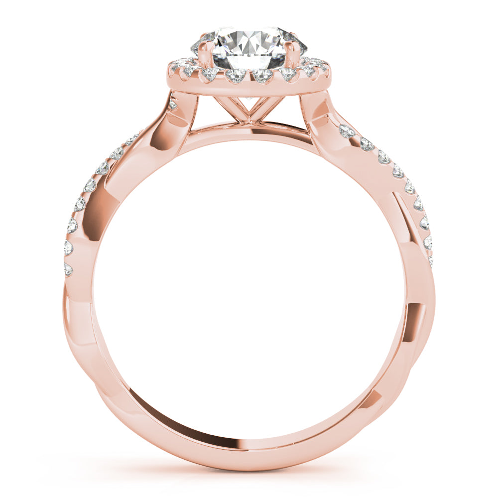 Twist Halo Diamond Engagement Ring (3/4 ct. tw.)