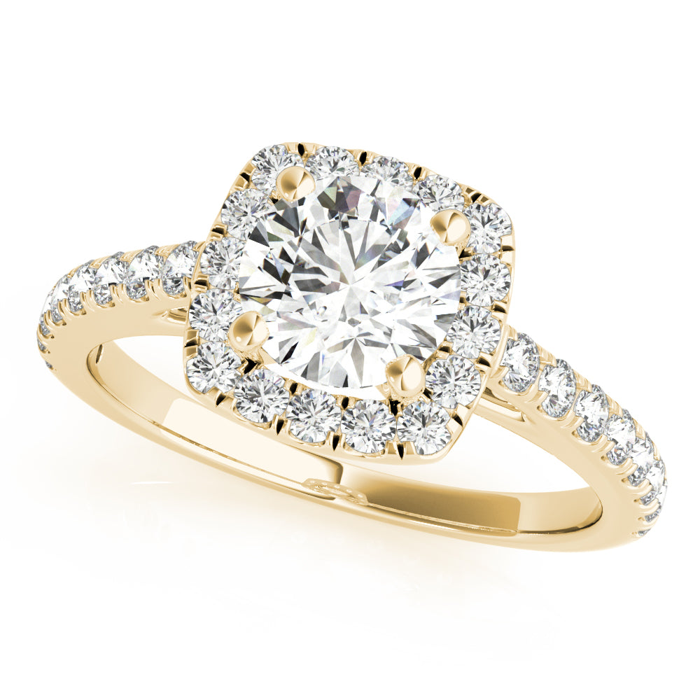 Classic Cushion Halo Diamond Engagement Ring (1/2 ct. tw.)