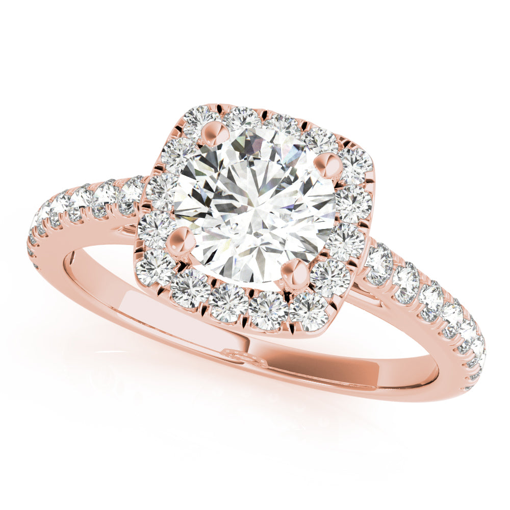 Classic Cushion Halo Diamond Engagement Ring (1/2 ct. tw.)