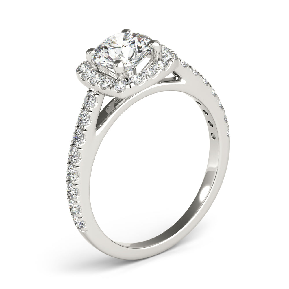 Classic Cushion Halo Diamond Engagement Ring (1/2 ct. tw.)