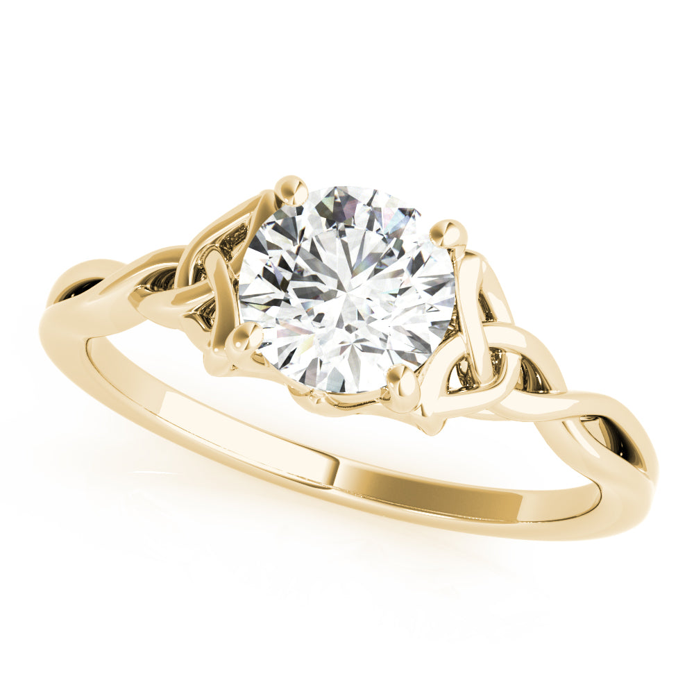 Organic Interwoven Solitaire Engagement Ring