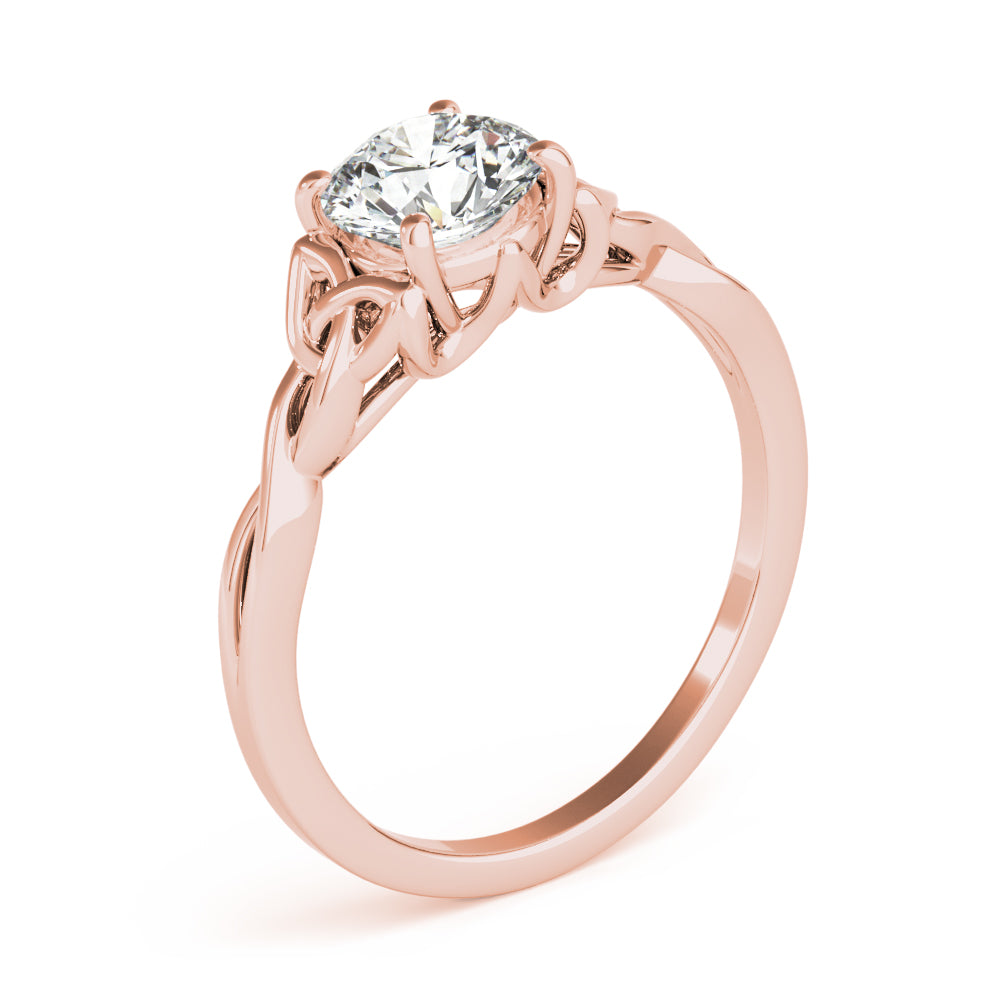 Organic Interwoven Solitaire Engagement Ring