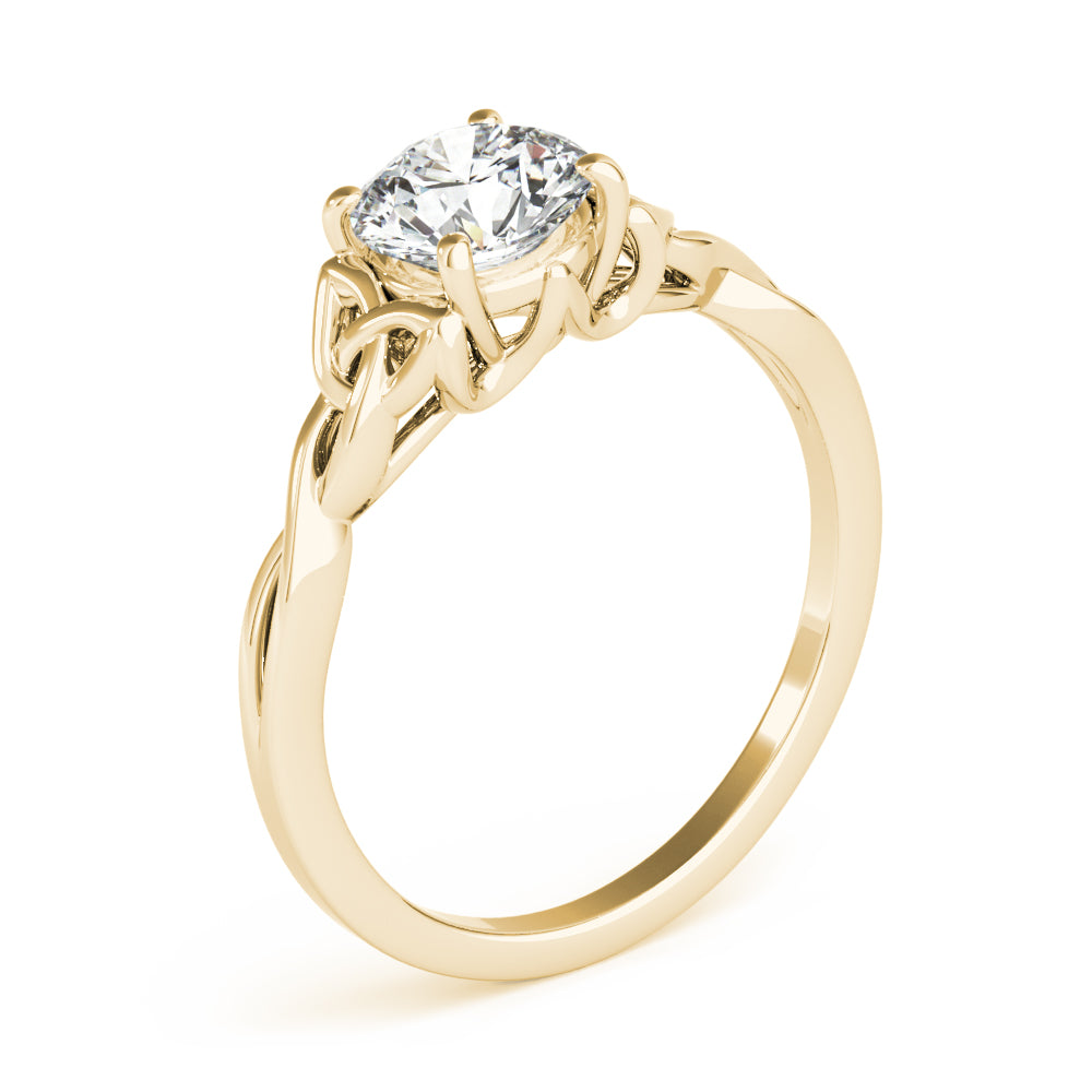 Organic Interwoven Solitaire Engagement Ring