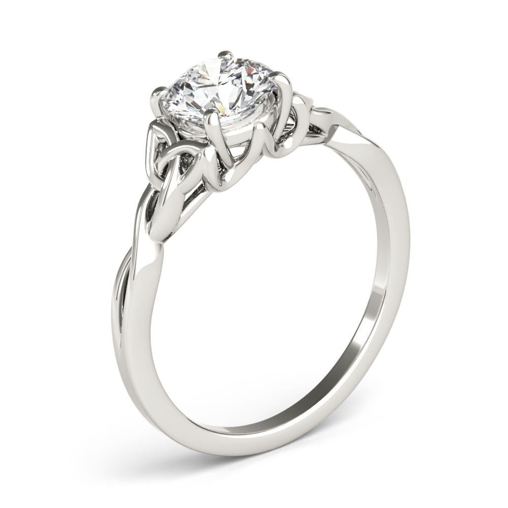 Organic Interwoven Solitaire Engagement Ring
