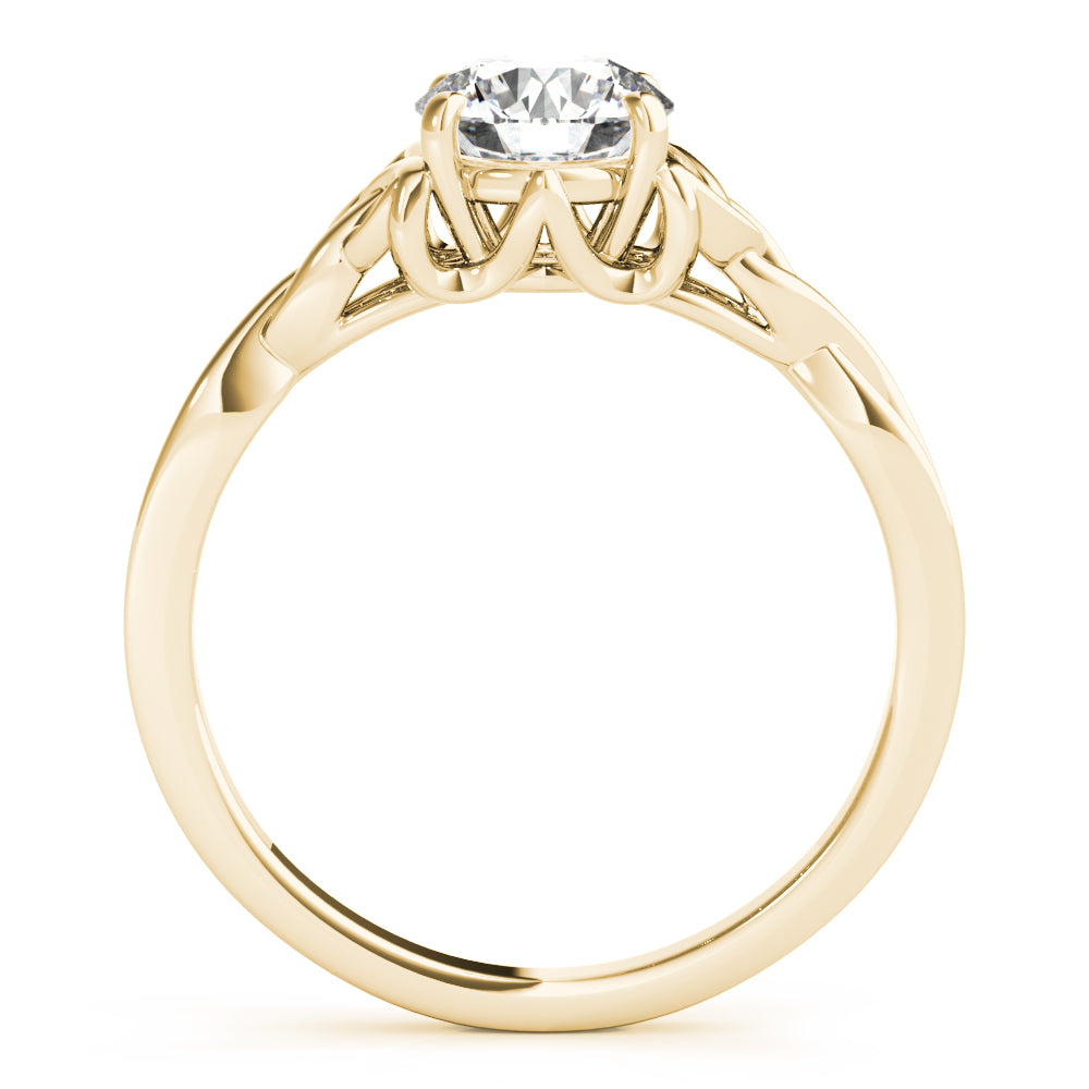 Organic Interwoven Solitaire Engagement Ring
