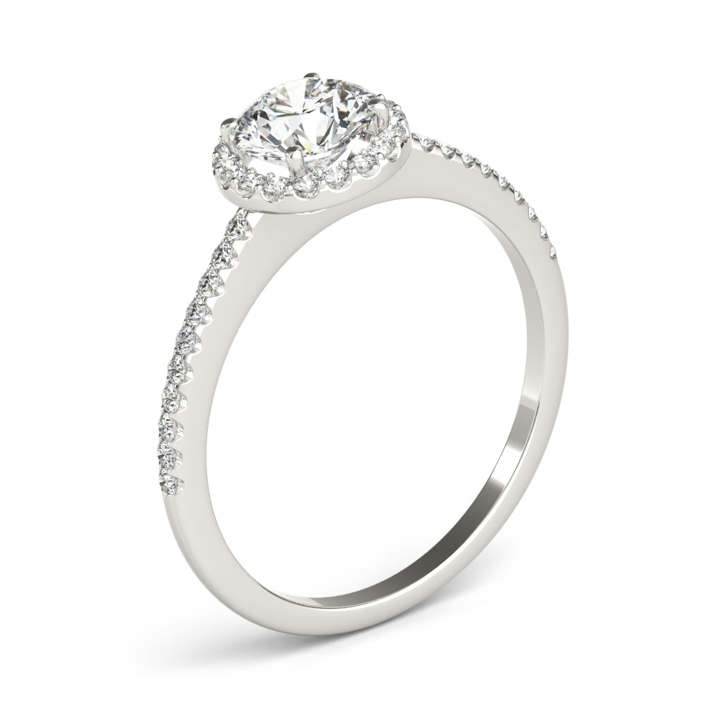 Petite Halo Diamond Engagement Ring (3/4 ct. tw.)