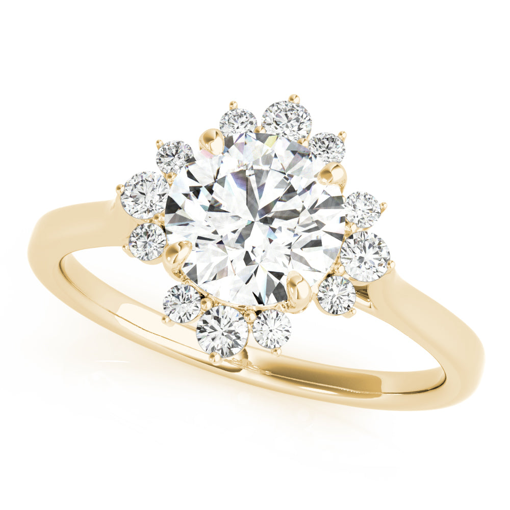 Cluster Halo Diamond Engagement Ring (1/8 ct. tw.)