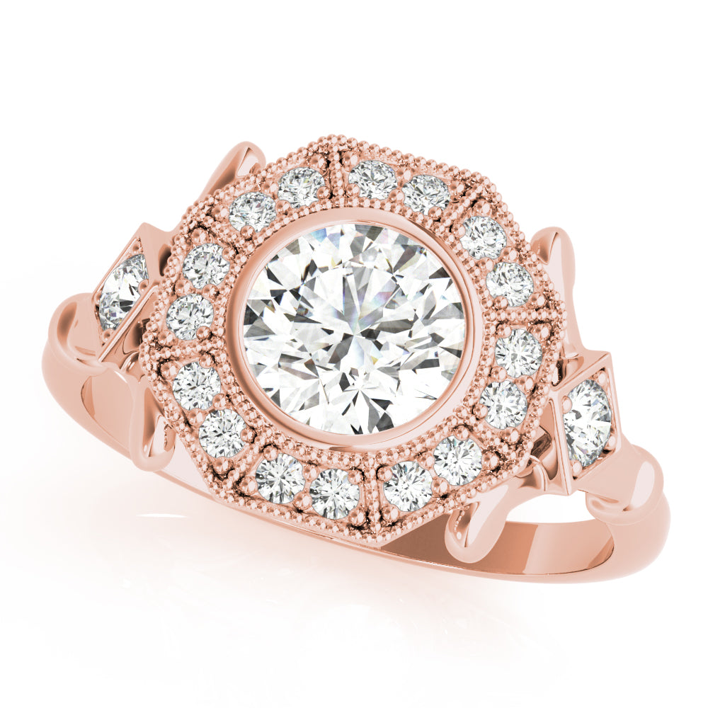 Vintage Halo Diamond Engagement Ring (1/4 ct. tw.)