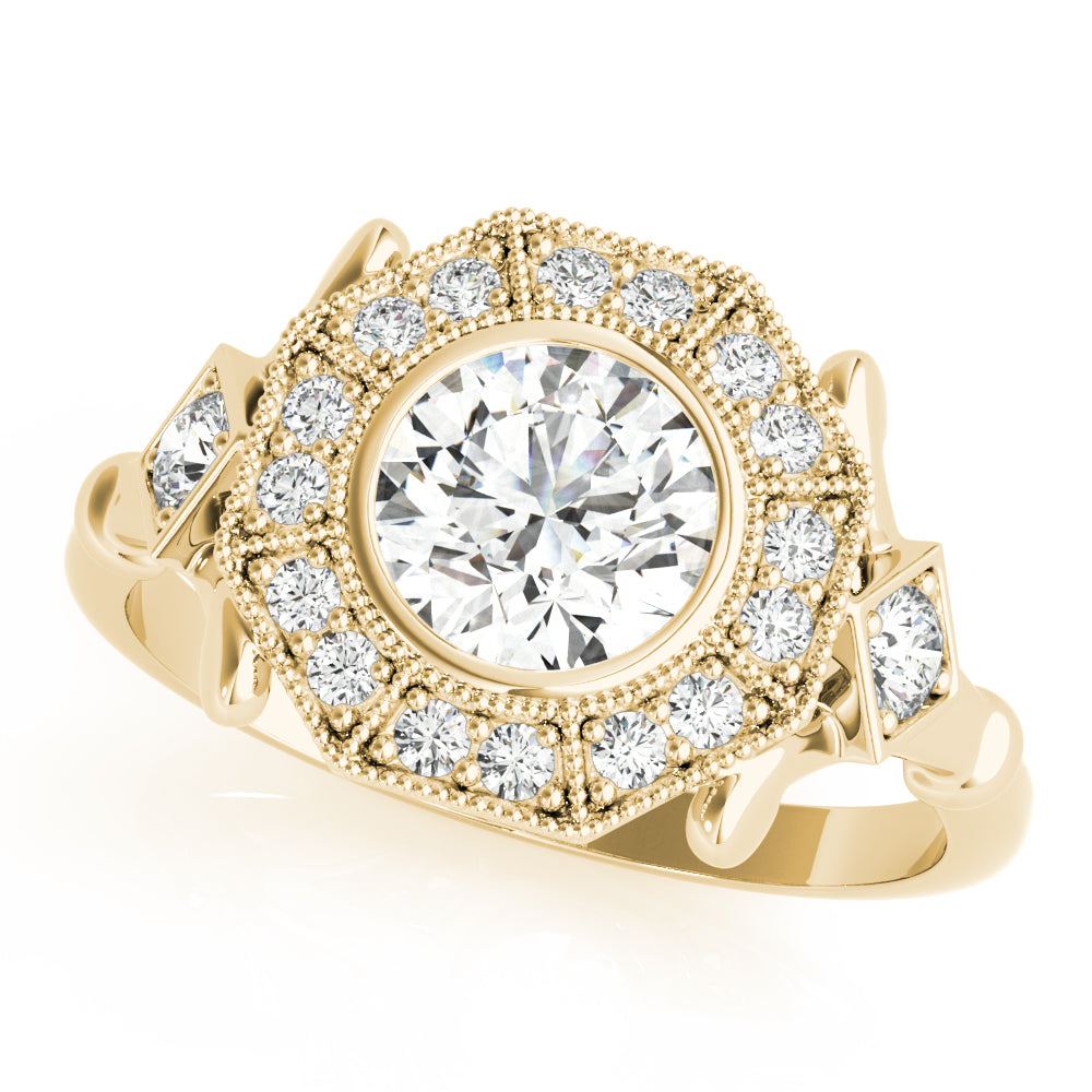 Vintage Halo Diamond Engagement Ring (1/4 ct. tw.)