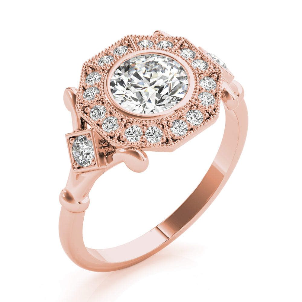 Vintage Halo Diamond Engagement Ring (1/4 ct. tw.)