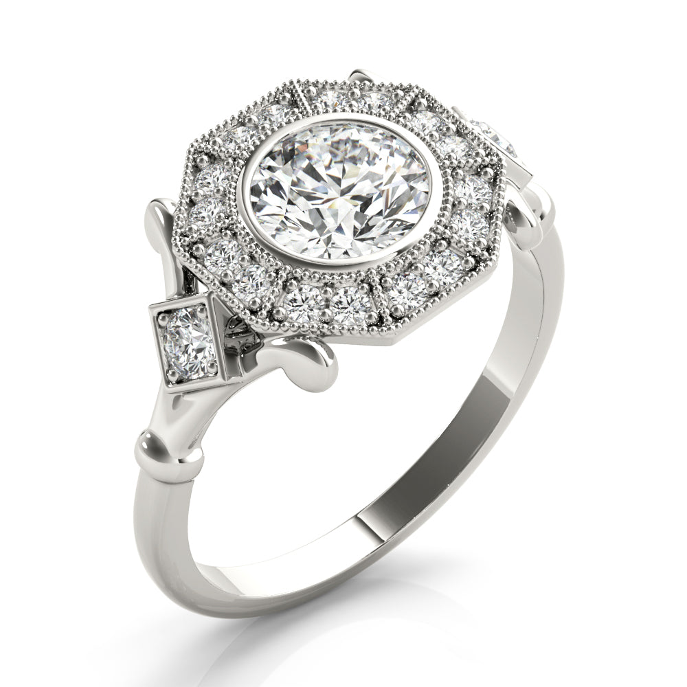 Vintage Halo Diamond Engagement Ring (1/4 ct. tw.)