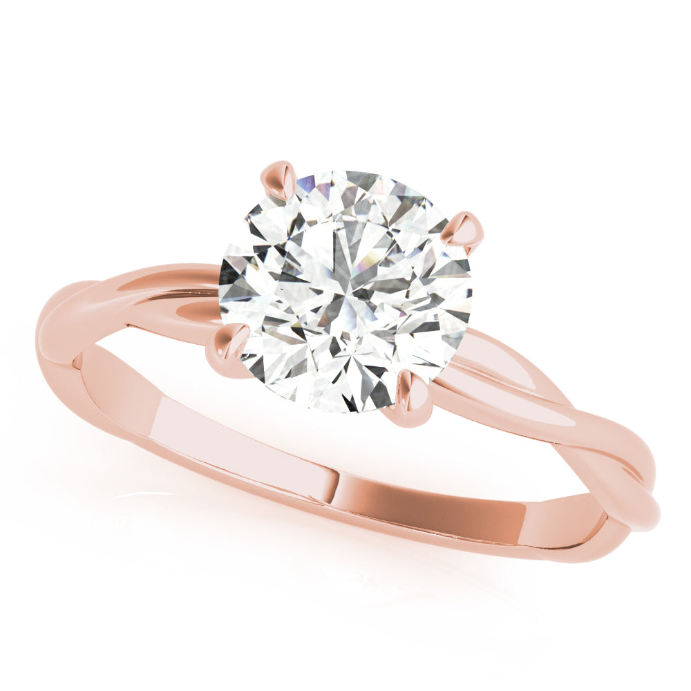 Twist Diamond Engagement Ring