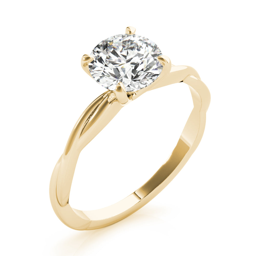 Twist Diamond Engagement Ring