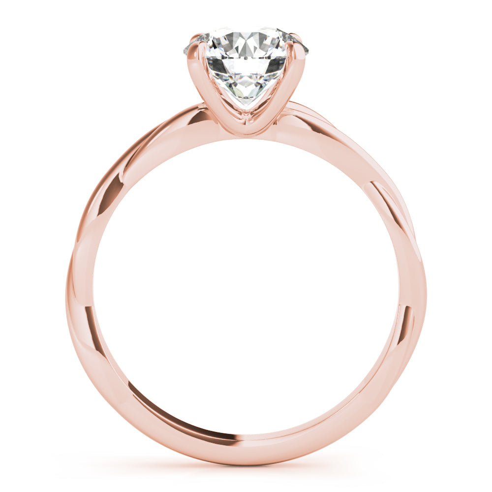 Twist Diamond Engagement Ring