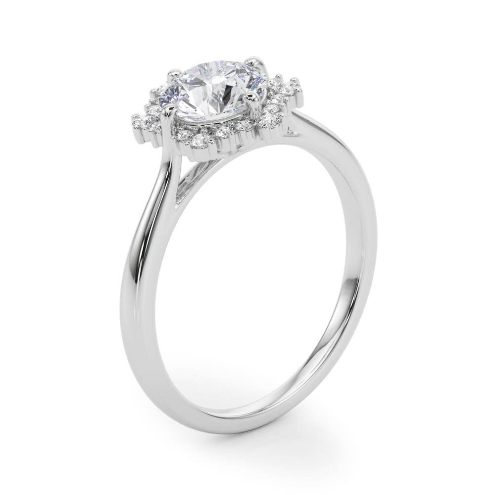 Cluster Halo Diamond Engagement Ring (1/10 ct. tw.)