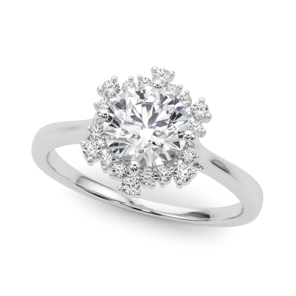 Cluster Halo Diamond Engagement Ring (1/4 ct. tw.)