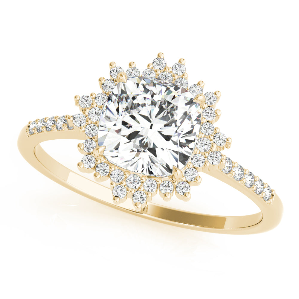 Petite Halo Pavé Diamond Engagement Ring (1/4 ct. tw.)