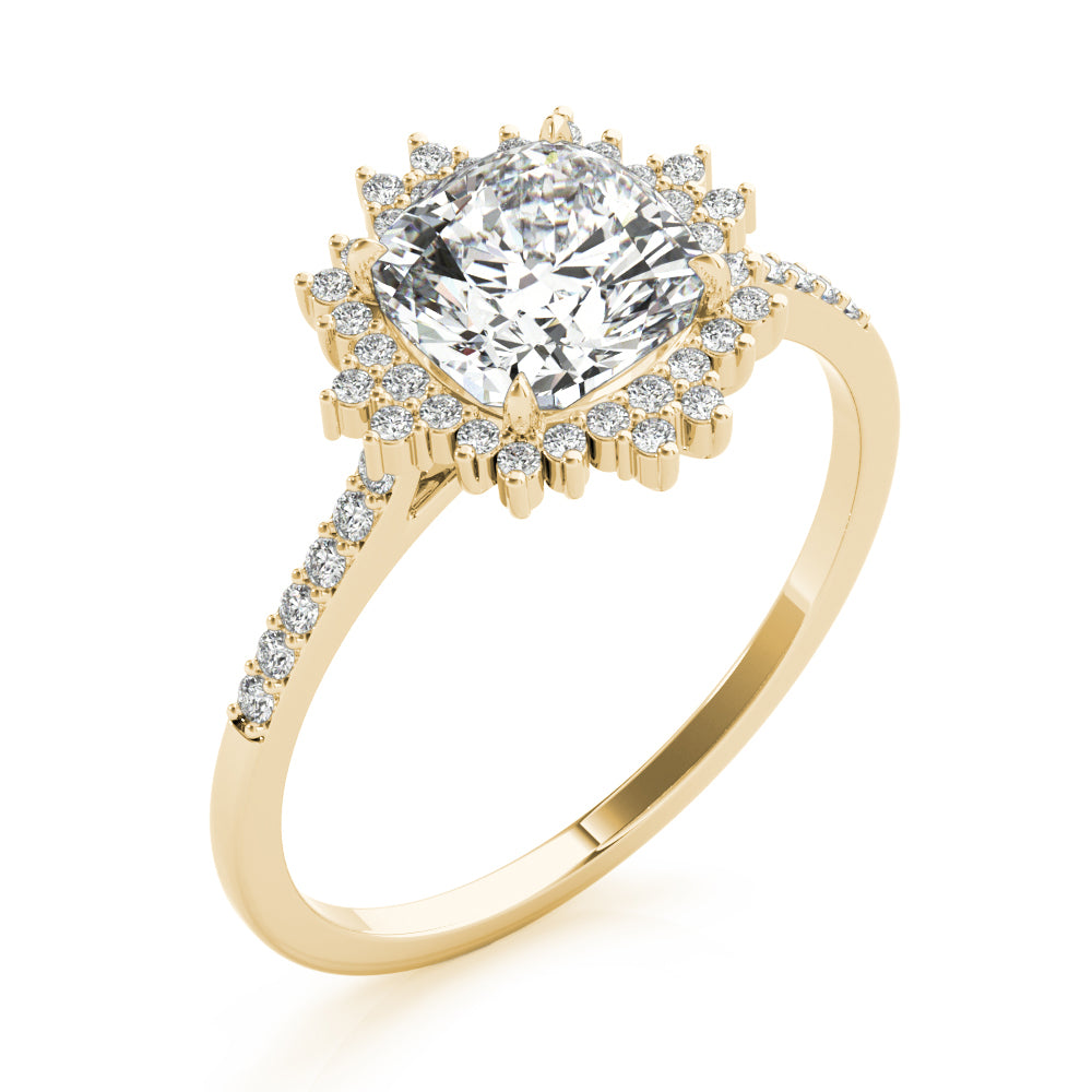 Petite Halo Pavé Diamond Engagement Ring (1/4 ct. tw.)