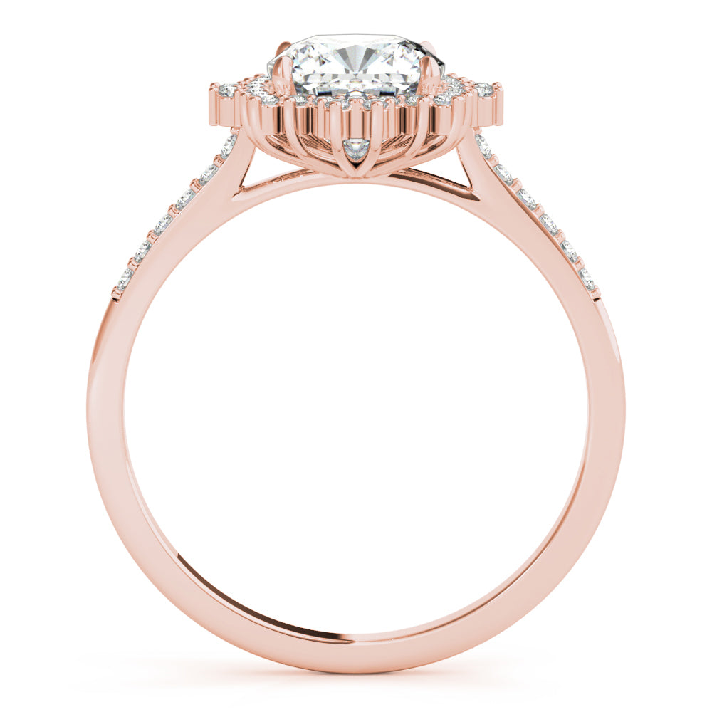 Petite Halo Pavé Diamond Engagement Ring (1/4 ct. tw.)