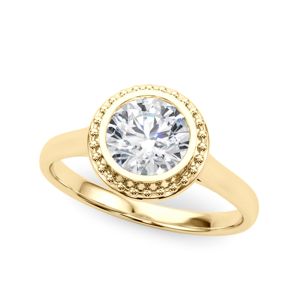 Milgrain Bezel Halo Diamond Engagement Ring (1/3 ct. tw.)