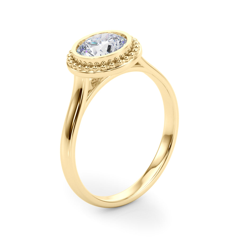 Milgrain Bezel Halo Diamond Engagement Ring (1/3 ct. tw.)