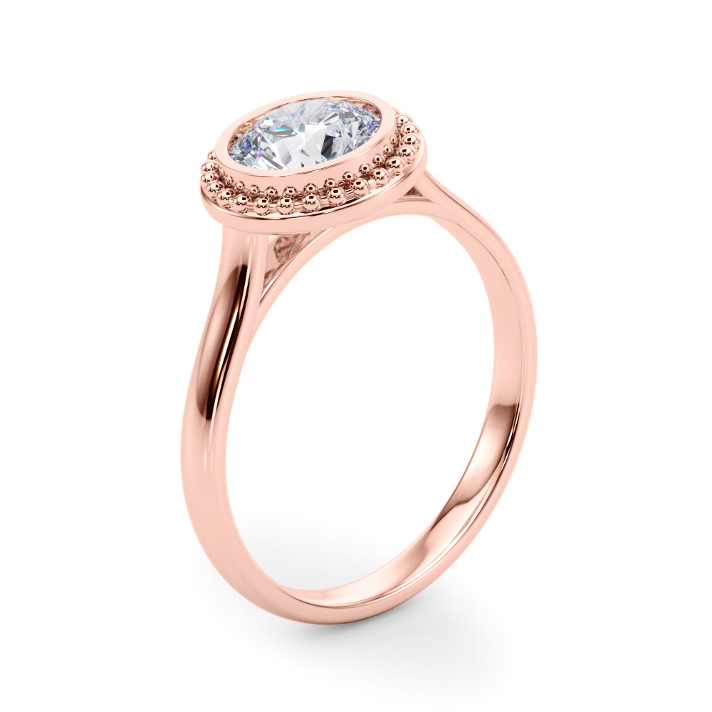 Milgrain Bezel Halo Diamond Engagement Ring (1/3 ct. tw.)