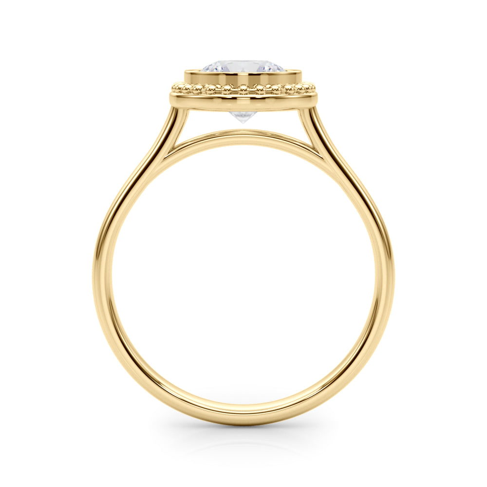 Milgrain Bezel Halo Diamond Engagement Ring (1/3 ct. tw.)