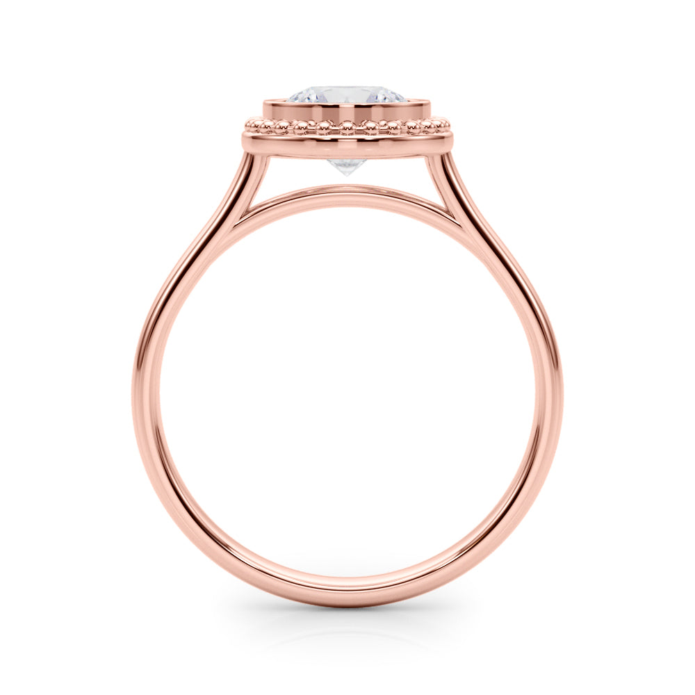 Milgrain Bezel Halo Diamond Engagement Ring (1/3 ct. tw.)