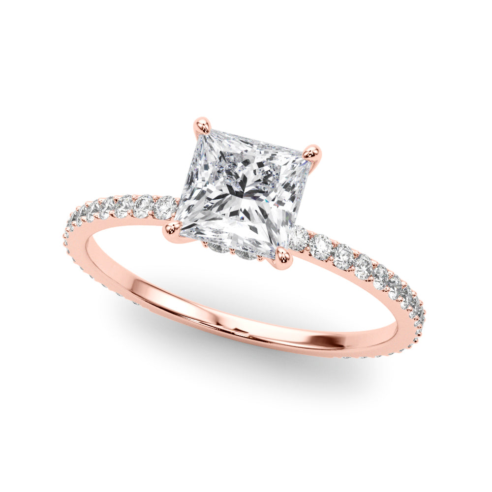 Petite Pavé Diamond Engagement Ring (3/4 ct. tw.)