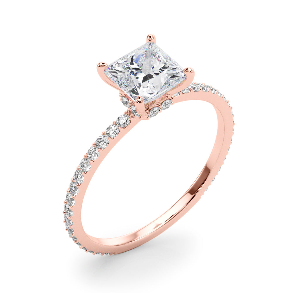 Petite Pavé Diamond Engagement Ring (1/3 ct. tw.)