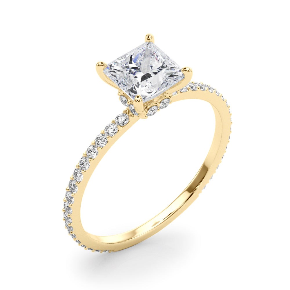 Petite Pavé Diamond Engagement Ring (1/3 ct. tw.)