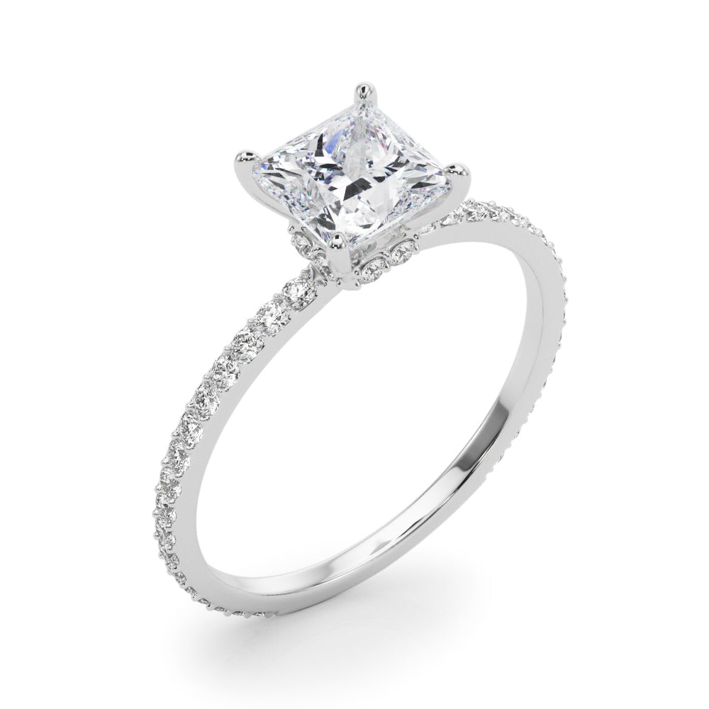 Petite Pavé Diamond Engagement Ring (1/3 ct. tw.)