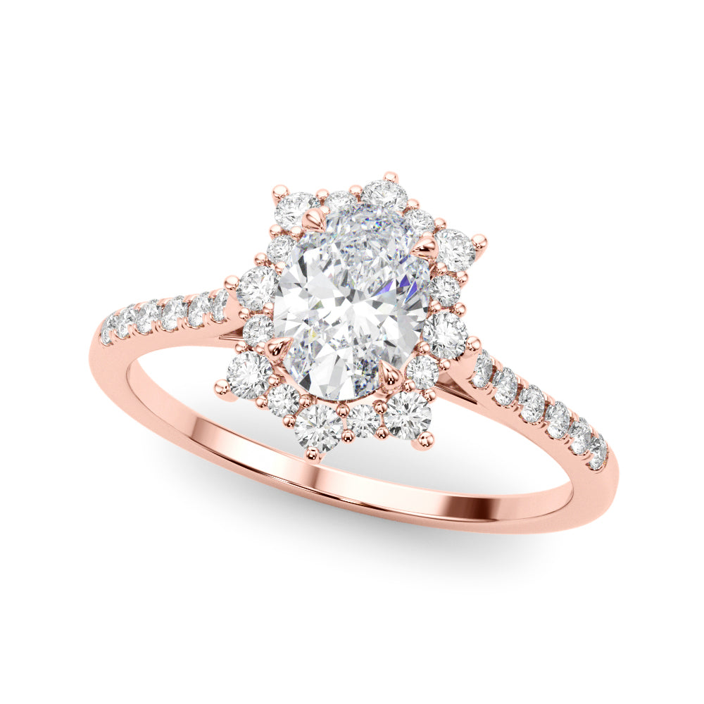 Halo Pavé Diamond Engagement Ring (3/8 ct. tw.)