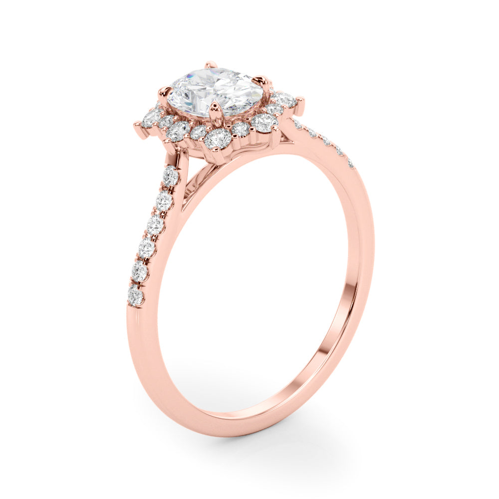 Halo Pavé Diamond Engagement Ring (3/8 ct. tw.)