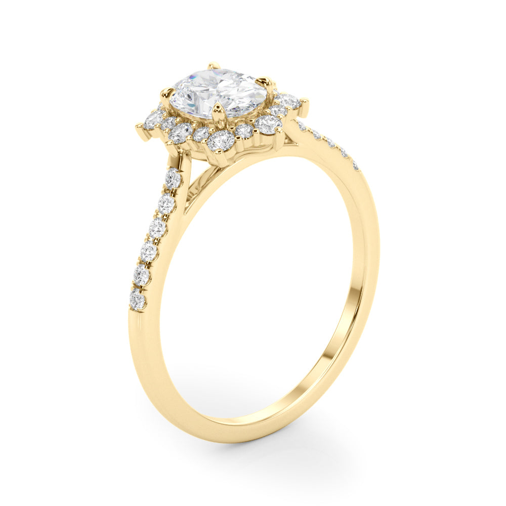 Halo Pavé Diamond Engagement Ring (3/8 ct. tw.)