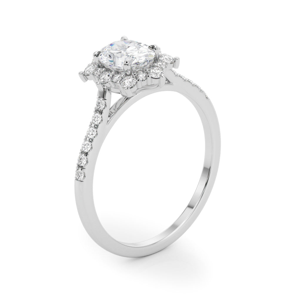 Halo Pavé Diamond Engagement Ring (3/8 ct. tw.)