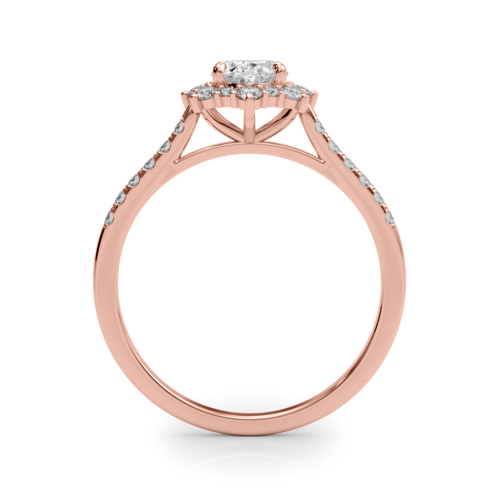 Halo Pavé Diamond Engagement Ring (3/8 ct. tw.)