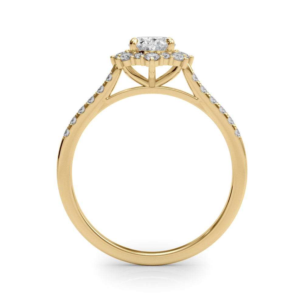Halo Pavé Diamond Engagement Ring (3/8 ct. tw.)