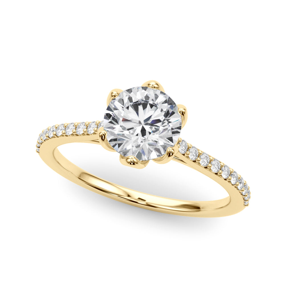 Petite Pavé Diamond Engagement Ring (1/2 ct. tw.)