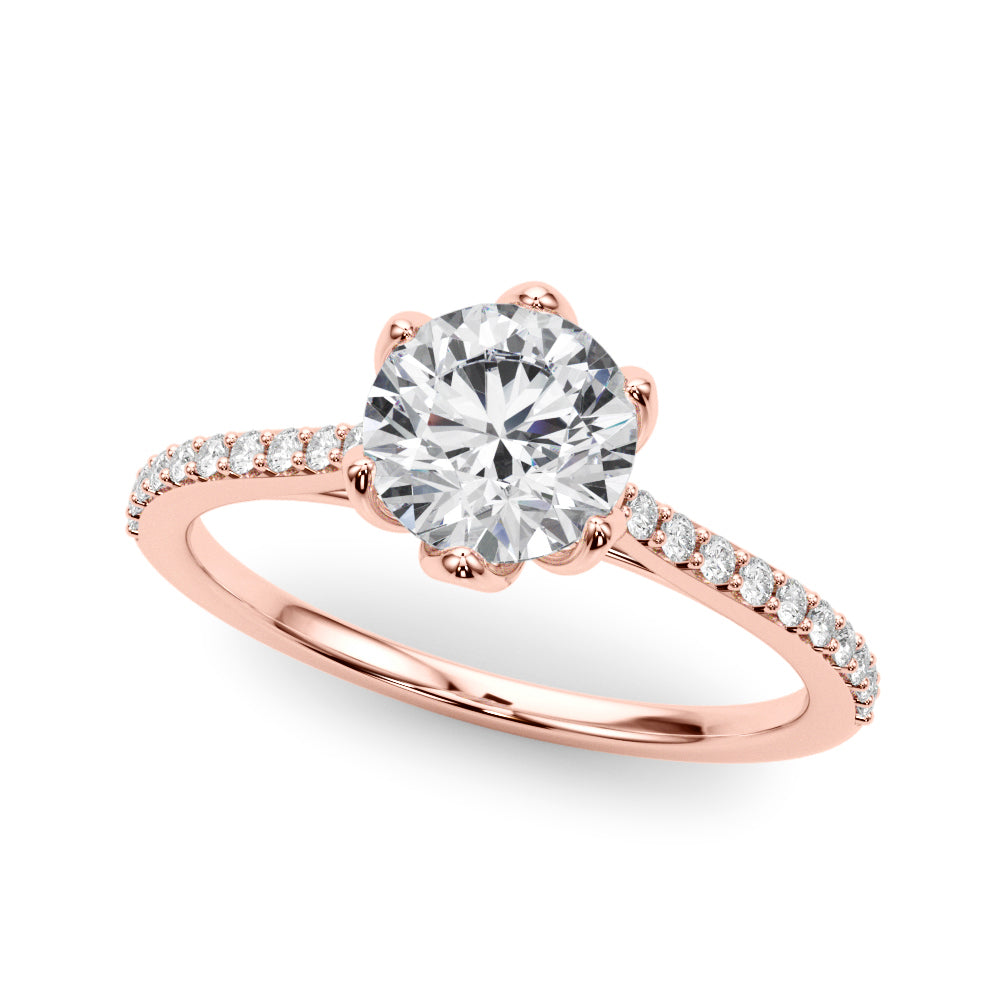 Petite Pavé Diamond Engagement Ring (1/2 ct. tw.)