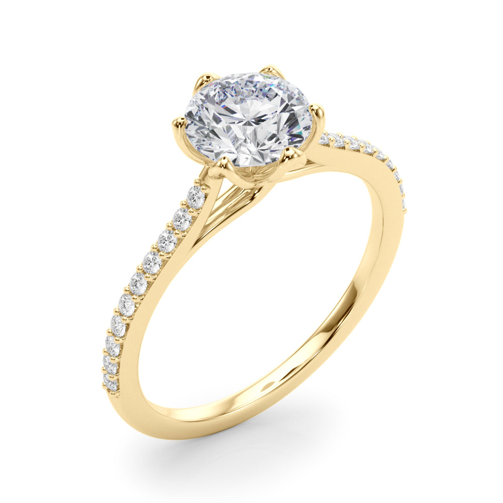 Petite Pavé Diamond Engagement Ring (1/2 ct. tw.)