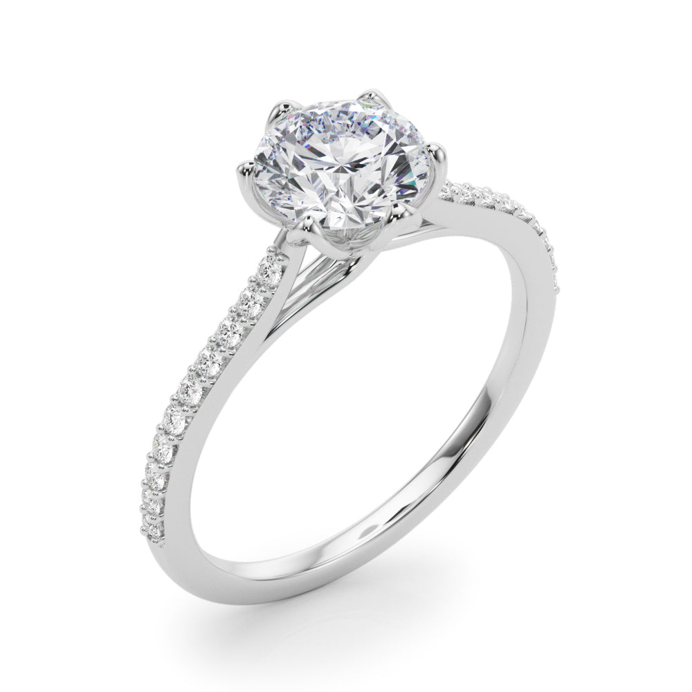 Petite Pavé Diamond Engagement Ring (1/2 ct. tw.)