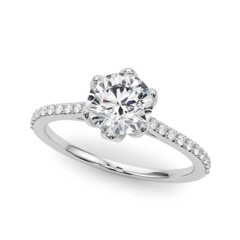 Petite Pavé Diamond Engagement Ring (1/2 ct. tw.)